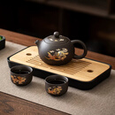 凤鸣壶关水遇热变色紫砂西施壶半手工茶壶泡茶壶家用大号堆金龙凤 变色金龙凤西施壶一壶四杯