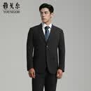 雅戈尔（YOUNGOR）西服男798款套西上衣品质混纺舒适西服可机洗易打理2026商场同款 黑色YOTN212798AIYG上衣 180A 180/96A （推荐70-75公斤）