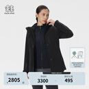 KOLON SPORT/可隆软壳三合一夹克 女子防风透湿户外冲锋衣2级 LKJK5WNT14-BK 黑色 【软壳内胆】 L 170/92A