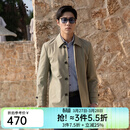 雅戈尔（YOUNGOR）风衣男翻领单风衣锦纶耐穿舒适透气男士上衣外套 GYDF424995YQA卡其 L 175/96A