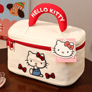 心楠HelloKitty化妆包可爱大容量分区收纳女外出便携三丽鸥防水洗漱包 米白色凯蒂猫