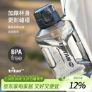 乐扣乐扣（LOCK&LOCK）小水库大容量塑料运动水杯户外冷水壶刻度把手男女杯子2.2L灰色