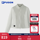 FILA FUSION斐乐潮牌编织外套女2026春新款时尚修身拼接毛衣开衫 太清灰-GY M 165/84A/M