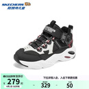 Skechers斯凯奇童鞋男童卡扣加绒中帮靴子复古潮流舒适保暖运动鞋405342L