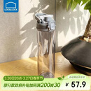 乐扣乐扣（LOCK&LOCK）人鱼线塑料运动水杯夏天便携水壶带刻度提手男女水杯子700ML灰色