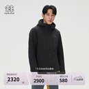 KOLON SPORT/可隆户外冲锋衣2级 男子透湿防风耐磨2L防水夹克 LHJK6MNT01-BK 黑色 L 175/96A