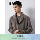 ERDOS 西装领通勤风中长款磨边加厚外套单排扣商务休闲男大衣 羊卓雍措 185/108B/XXXL