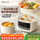 小熊（Bear）电炖盅隔水炖汤盅电炖锅燕窝炖盅煲汤炖汤陶瓷全自动家用3-4人炖煮一体多功能锅4.1L DDZ-J25H5