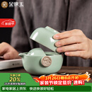 金镶玉功夫旅行茶具套装泡茶壶 快客杯飘逸杯盖碗汝窑 祥龙快客杯