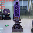 曜萱天然紫晶洞摆件 水晶洞 紫水晶洞聚宝盆摆件原石玄关钱袋居家送礼 详情编号1号(配证书）