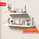 安尔雅墙上置物架免打孔墙壁挂墙面厨房一字隔板搁板木板书架收纳架子1