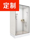 九牧（JOMOO）SMC一体式整体淋浴房小户型浴室防水隔断干湿分离极窄边框玻璃门 白色 107*107*235 不含蒸汽