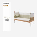 好孩子（gb）拼接床宝宝床边加宽大人可睡新生婴儿床实木儿童床 基础款-牛油果绿+6cm空气床垫   600mm*1600mm