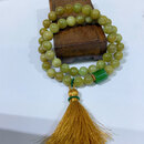 胖东来同款普陀山天然和田玉糖料佛珠手串干青桶珠转运流苏手持文玩念珠 【师傅祝福】和田玉手串8mm