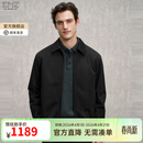 EMZ鄂尔多斯【三防】冬季新款男士休闲翻领保暖防寒短款棉服外套 黑色 L 推荐身高165/体重130-140斤