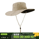 迪卡侬渔夫帽登山防晒夏季户外徒步遮阳帽防紫外线男女灰L-2022178