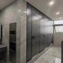 公共厕所学校卫生间隔断抗倍特板淋浴间防水PVC经济实惠简易自装 浅灰色颗粒板+尼龙配件 平方