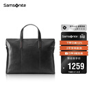 新秀丽（Samsonite）男士手提包13英寸电脑包休闲通勤文件袋牛皮革公文包TK9*09001