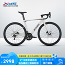 喜德盛公路自行车AD300油碟UCI车架2x10速中空一体牙盘桶轴破风车 白蛇 510mm（适合身高170-180cm）