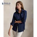 Polo Ralph Lauren 拉夫劳伦 女装 经典版型亚麻衬衫RL28071 410-深蓝色 M