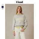 ELANDEland衣恋卫衣女运动风领口罗纹宽松长袖上衣2025春季 藏青色 170