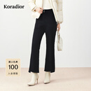 珂莱蒂尔【云感白鸭绒】商场同款春羽绒裤休闲裤御寒保暖 黑色 S