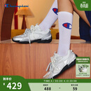 Champion【丁禹兮同款】冠军羽翼鞋德训鞋女鞋休闲鞋芭蕾薄底鞋 银色 37