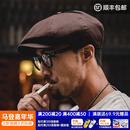 马登工装复古剃刀党油蜡报童帽情侣贝雷画家帽八角浴血黑帮刀片帽子男 咖啡色 M (头围57-59cm)