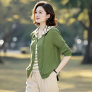 春季大码时尚条纹连帽假两件拼接长袖卫衣百搭气质宽松显瘦外套JL 绿色 XL 110-120斤