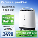 鱼跃制氧机5L升超轻音家用老人医用级吸氧气触屏带雾化8F-5W