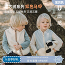 white wheat儿童26春秋季新款上衣男女宝宝抗静电双面摇粒绒马甲厚 蓝色 100