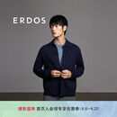 ERDOS 春夏精纺小翻领双提商务休闲纯色职场男开衫羊绒衫 夏夜蓝 M 170/92A