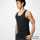 优衣库男装罗纹背心26春夏新款482759 09 黑色 L