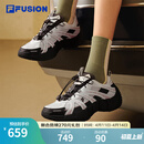 FILA FUSION斐乐潮牌女鞋运动鞋机能潮鞋2025夏季脊骨鞋2代 白中白/影黑灰-BD 37.5