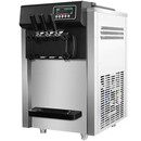 苏勒冰淇淋机智能商用雪糕机奶茶店落地式全白动软冰淇淋机机 台式三头冰淇淋机（时尚款）