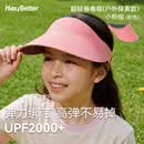 HeyBetter儿童防晒帽UPF50+无顶遮阳帽遮脸防紫外线（粉色）