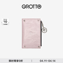 个乐植鞣绵羊皮真皮卡包卡夹钱包轻奢男女款情侣生日礼物 樱粉 均码