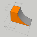 飞跃童年幼儿跑酷专用器材（直角曲面大木箱） 黄色