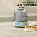 北鼎（Buydeem）【达播同款低价】电蒸锅家用全钢0涂层电炖锅蒸炖一体锅大容量多功能蒸汽锅G76浅杉绿仅单锅
