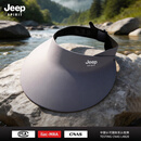 JEEP SPIRIT吉普防晒帽男26夏季遮阳帽女防紫外线空顶太阳帽子KD527 深灰
