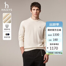 哈吉斯（HAZZYS）男装 针织男毛衣简约素净休闲圆领羊毛衫男ABYZD0CCX23