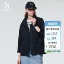 哈吉斯（HAZZYS）女装 春季款女士外套【PHIZ系列】可拆卸帽收腰夹克女ASVSU0DAX05
