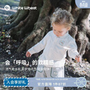 white wheat儿童26春季新款翻领衬衫男童女童春秋童装T恤宝宝外出纯棉衬衣 米白 100