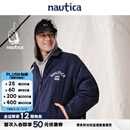 nautica white sail×CityBoy 中性日系宽松舒适百搭铺棉厚外套棉服JW5473 藏青41C 2XL