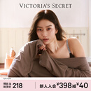 维多利亚的秘密 logo字母肩带舒适无痕时尚文胸内裤内衣套装送女友女友礼物 54A2黑色-无钢圈 75B (34B)+S