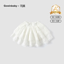 可英 GOWINBABY可英童装女童纯棉花边半身裙夏季白色蕾丝蛋糕裙女宝蓬蓬裙