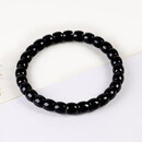 胖东来同款和田玉墨玉手串直切黑羊脂玉老型珠桶珠玉石手链男女转运珠 和田玉墨玉手串