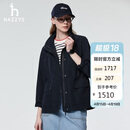 哈吉斯（HAZZYS）女装 春季款女士外套【PHIZ系列】可拆卸帽收腰夹克女ASVSU0DAX05