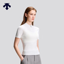 迪桑特（DESCENTE）WOMEN’S BLEU女士亲肤半拉连修身短袖针织套头衫 WT-白色 S (160/80A)