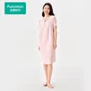 全棉时代（PurCotton）【张凌赫推荐】女士空气褶皱纱素色套头家居睡裙桃夏粉